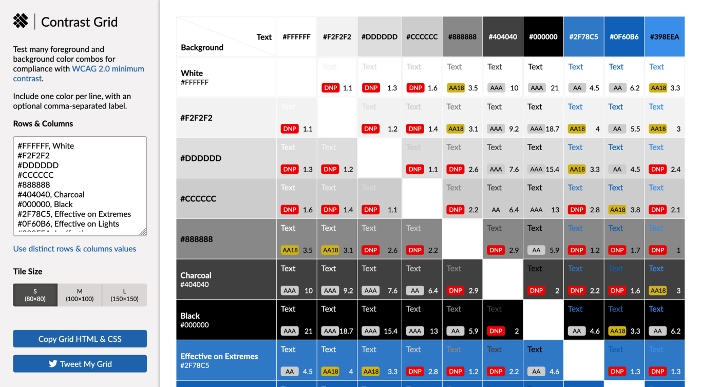 Contrast Grid