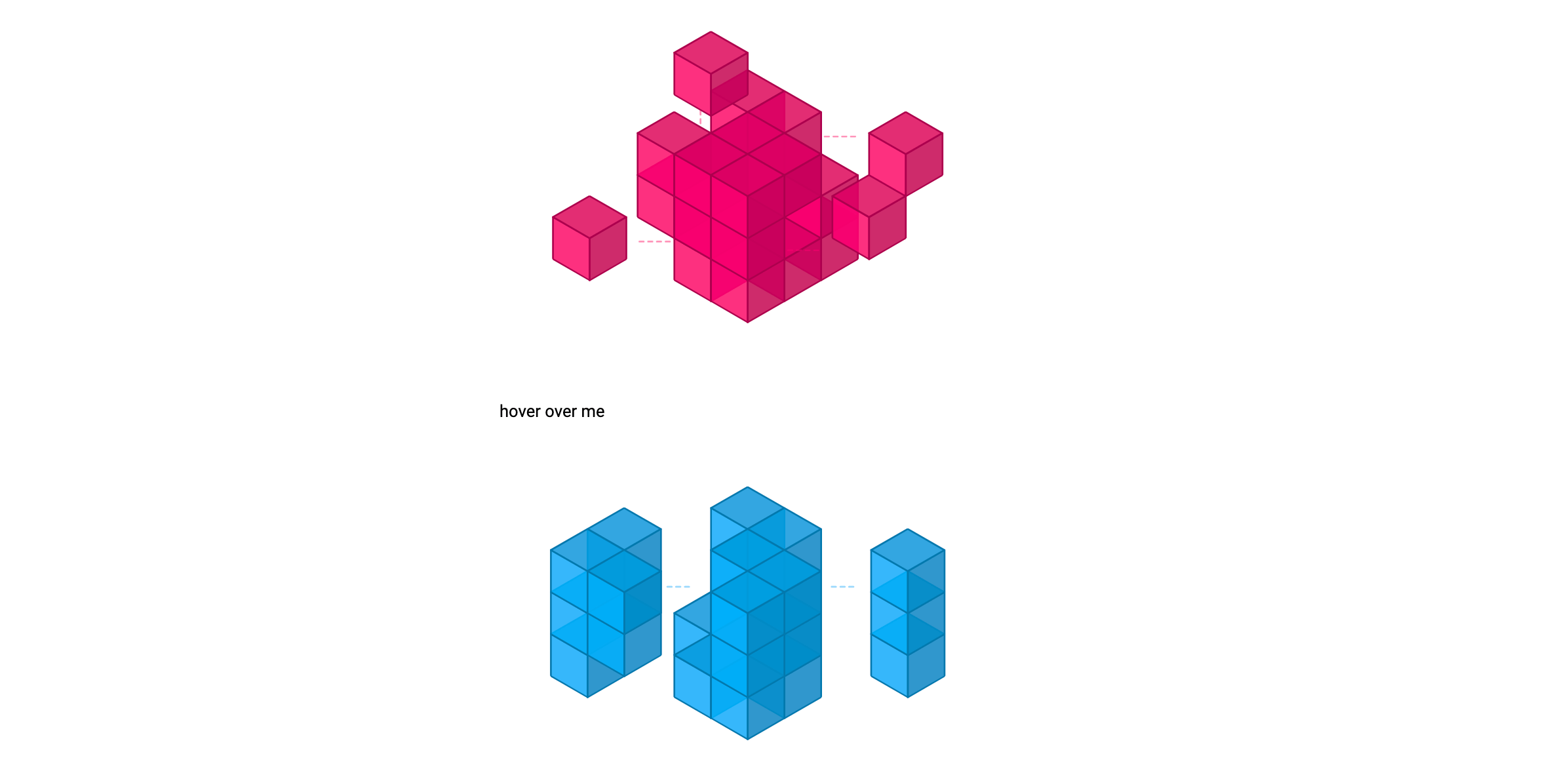cubes exploding